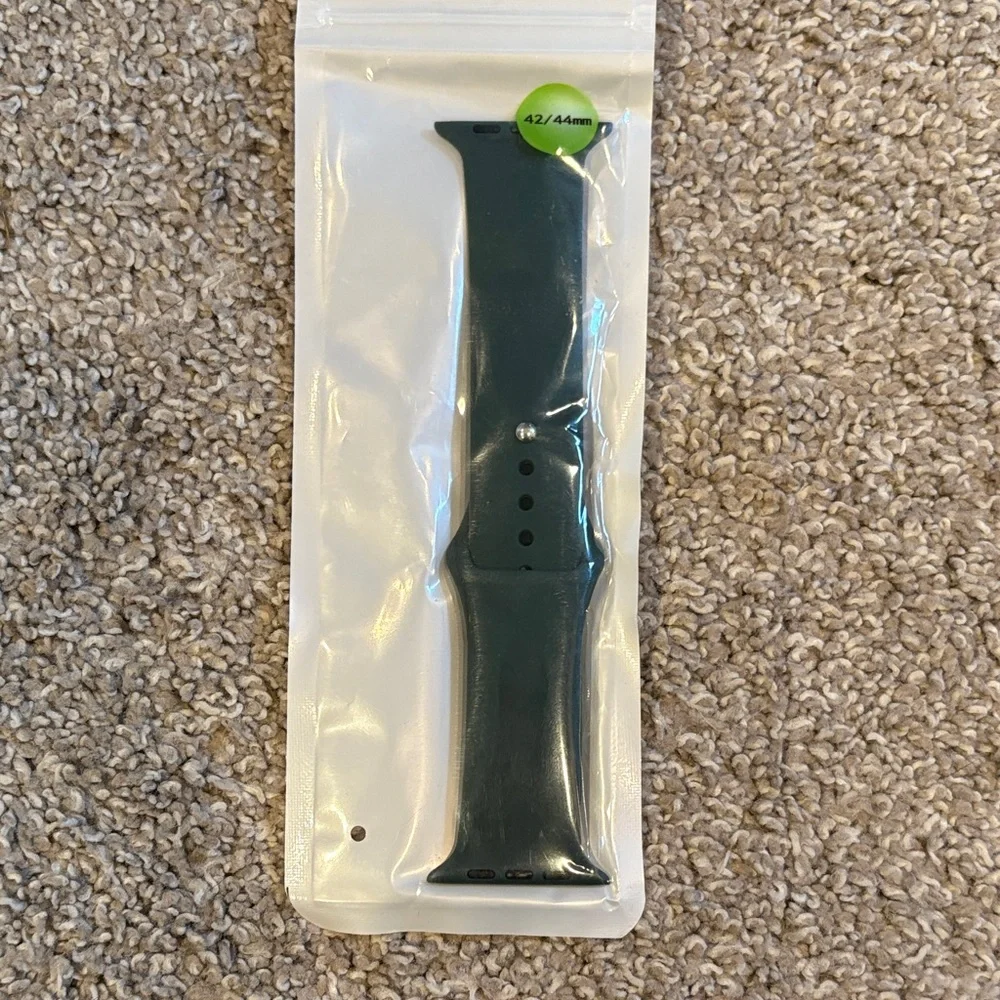 Silicone Watch Band for 42/44mm - Dark Green Replacement Wristband
